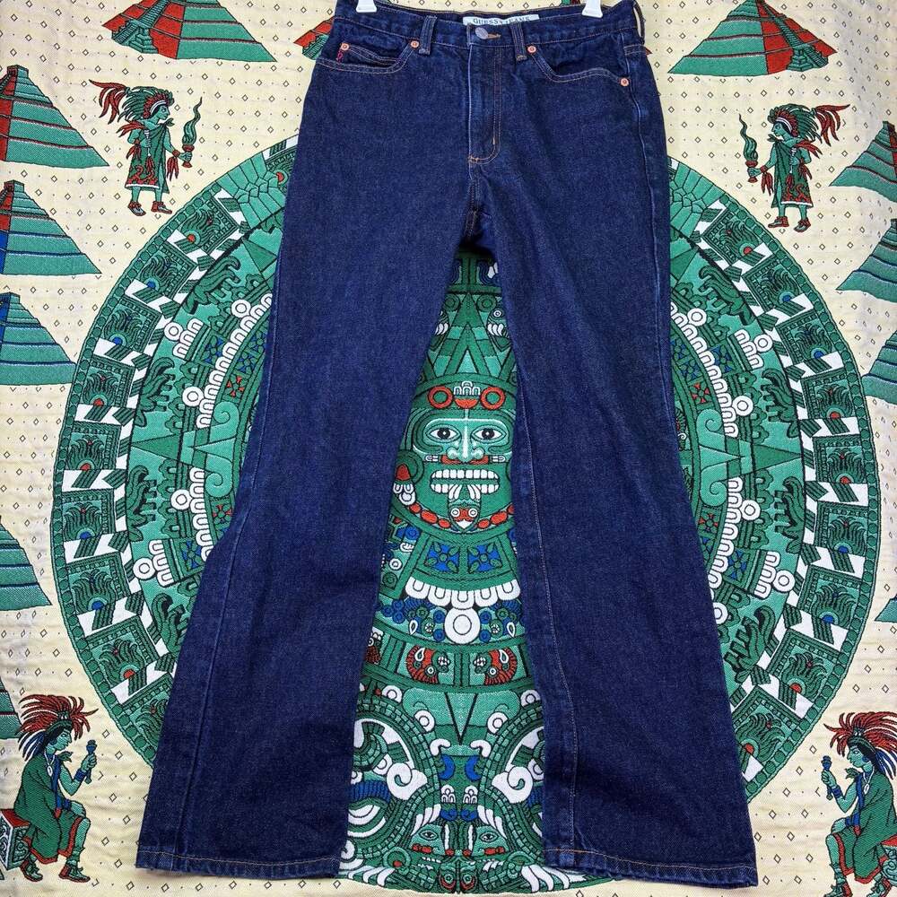 Vintage Guess Jeans Dark Wash Flare Leg Denim Pants